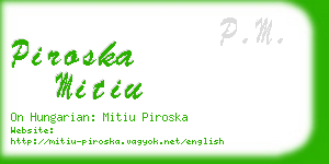 piroska mitiu business card